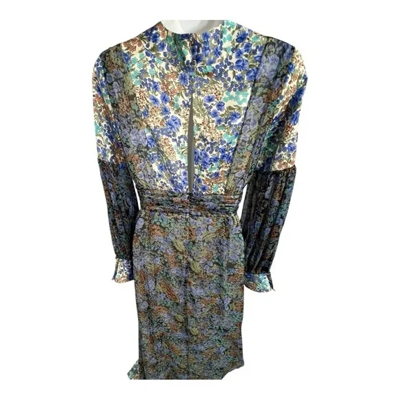 ASOS Hippie Fairycore Festival Mermaid Maxi Dress Ditsy Print Boho Floral Vamp - Picture 4 of 13